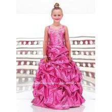 Beaded appliqued custom-made pageant dress flower girl dresses CWFaf3354